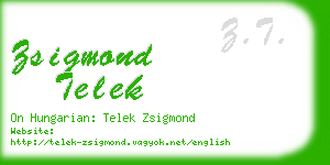 zsigmond telek business card